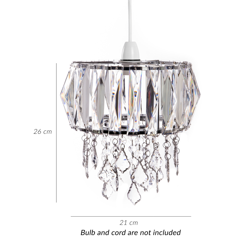 Innoteck Prismatic Drum Shade Acrylic Crystal Ceiling Chandelier Light Image 6