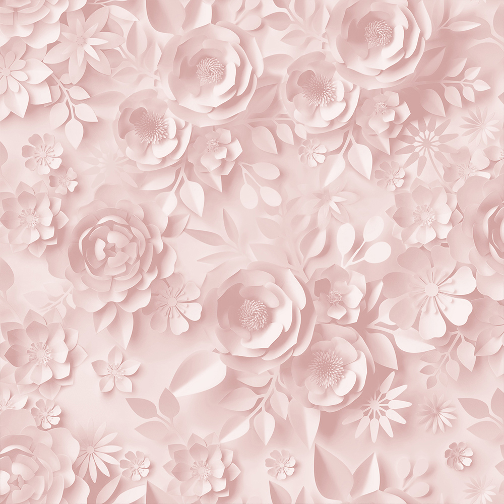 Muriva Origami Flowers Pink Wallpaper Image 1