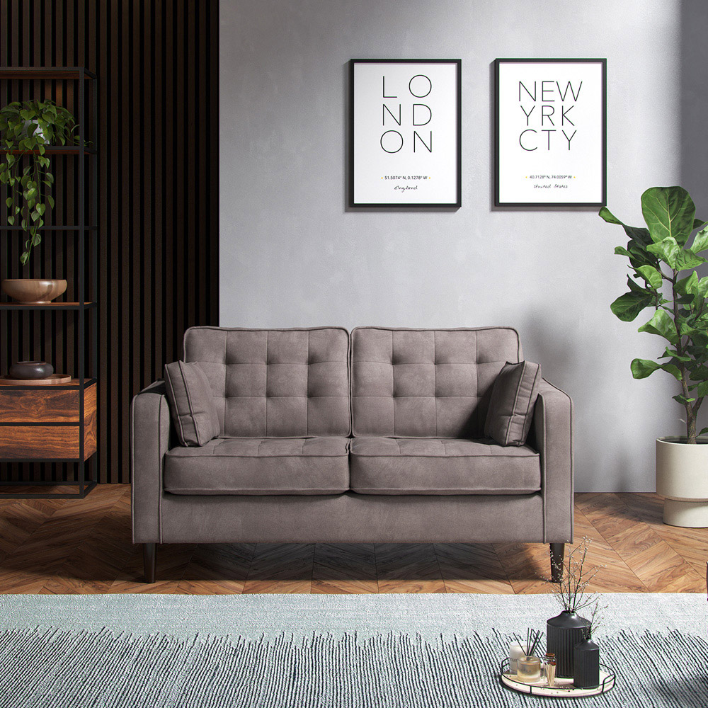 Eden 5 Seater Pewter Chenille Sofa Suite Image 6