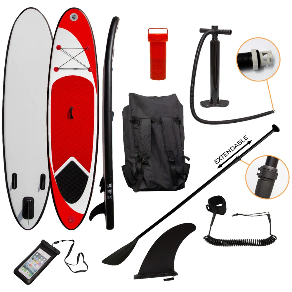 MonsterShop Red Inflatable Paddle Board 10ft Image 6