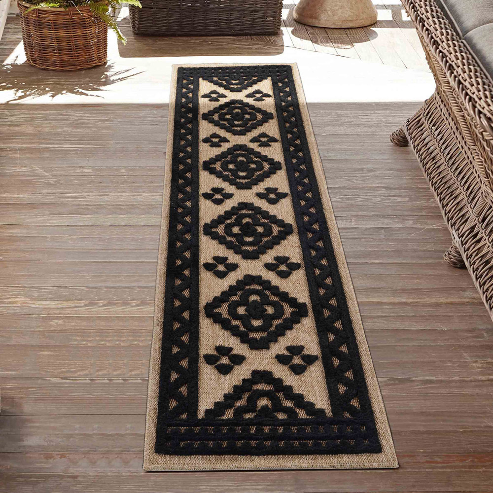 Desire Rugs Harper Black Diamond Rug 50 x 80cm Image 4