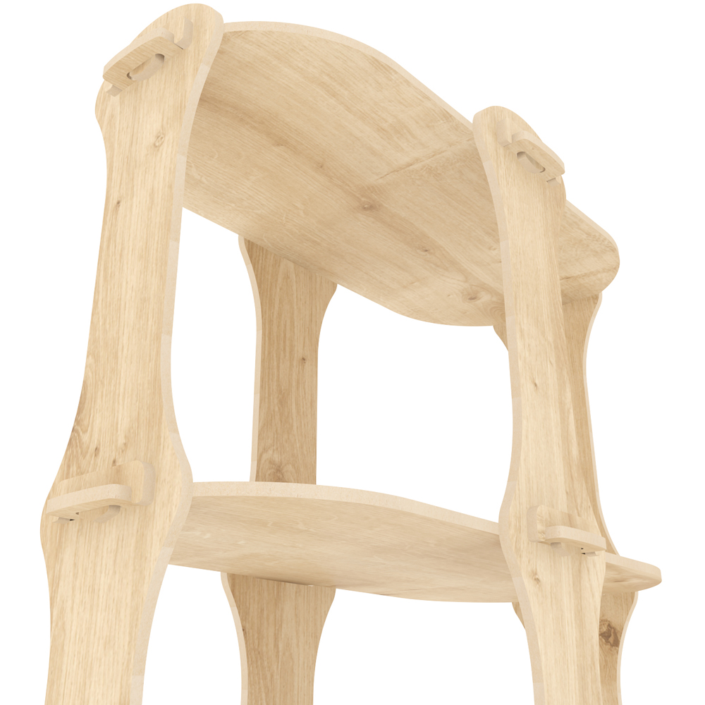 Decorotika Ayzi 5 Shelf Sapphire Oak Bookcase Image 4