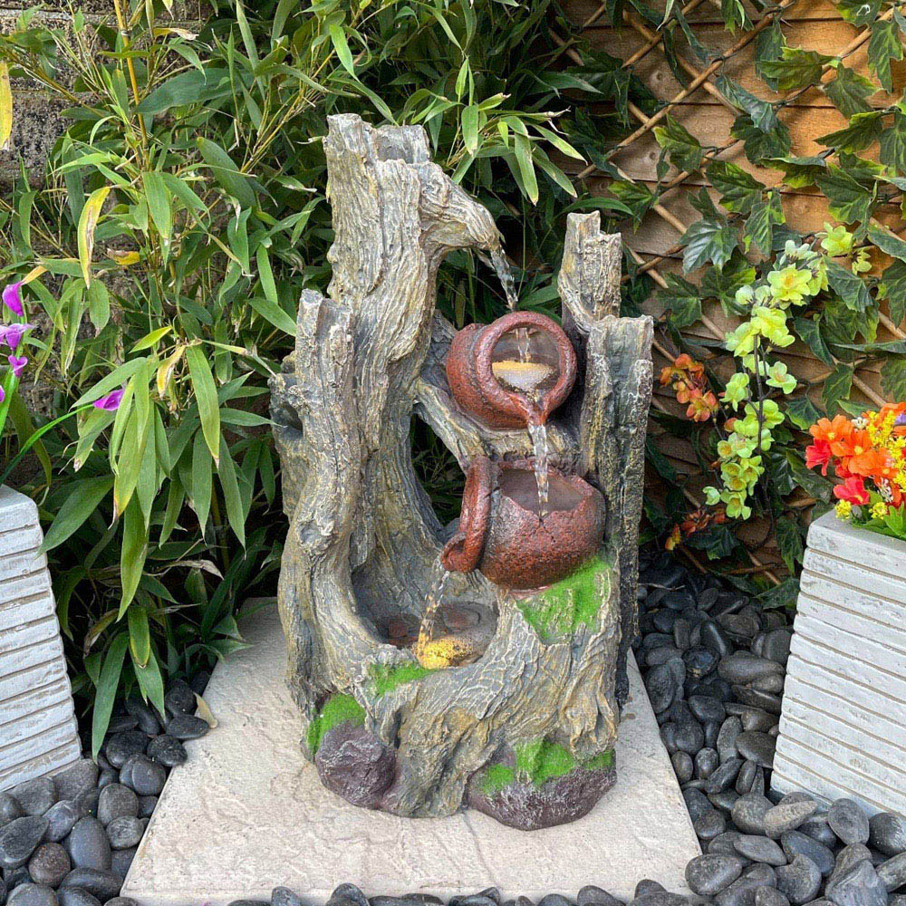 Tranquillity Hemlock Solar LED Water Feature Image 2