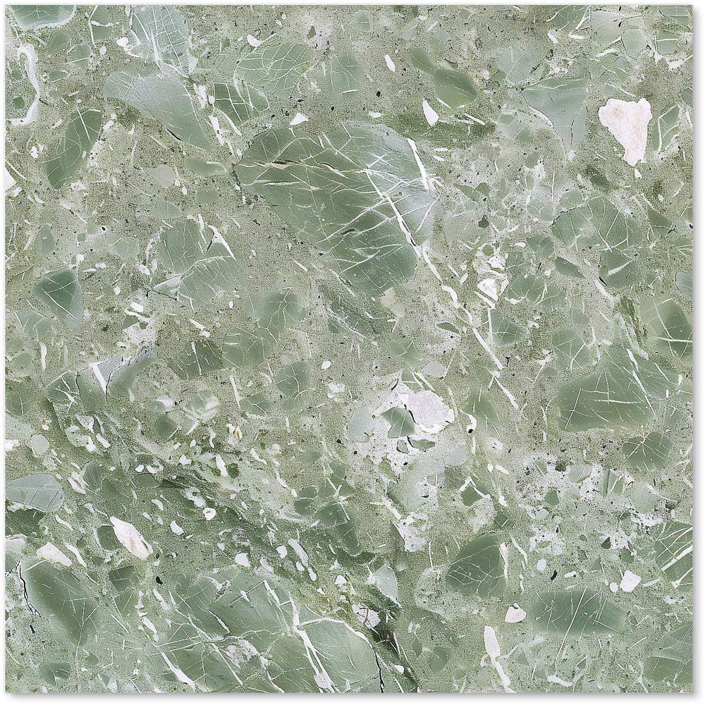Warren Reed Designer Polished Sage Green Quartz Effect Glass Kitchen Splashback 60 x 60cm Image 2