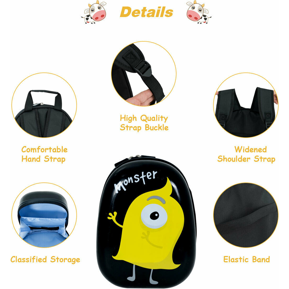 Costway Kids Black 2 Piece Luggage Set Image 6