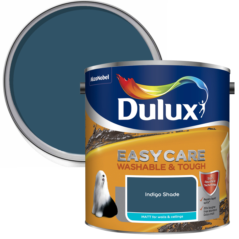 Dulux Easycare Washable & Tough Indigo Shade Matt Paint 2.5L Image 1