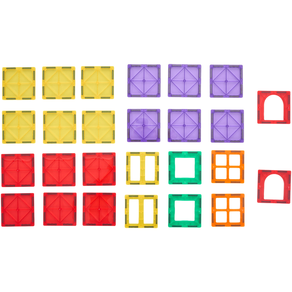 H&O Direct 48 Piece 3D Magnetic Tiles Building Block Toy Set Image 2