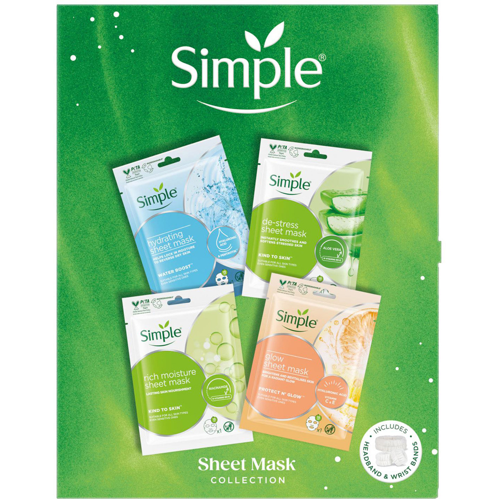 Simple Hydrating and Nourishing Facial Sheet Mask Gift Set 3 Pack Image 5