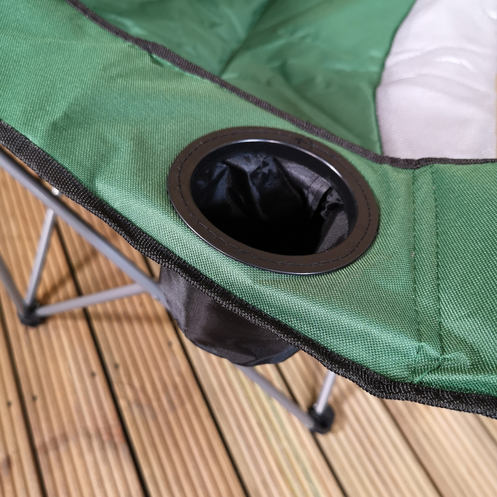 Samuel Alexander Green Luxury Padded Folding Camping Chair Image 3