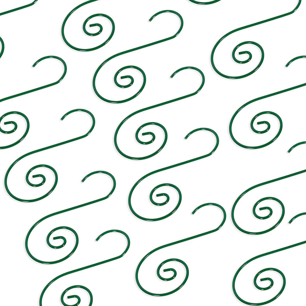 Shatchi Green Swirl Tree Decoration Hooks 40 Pack Image 3