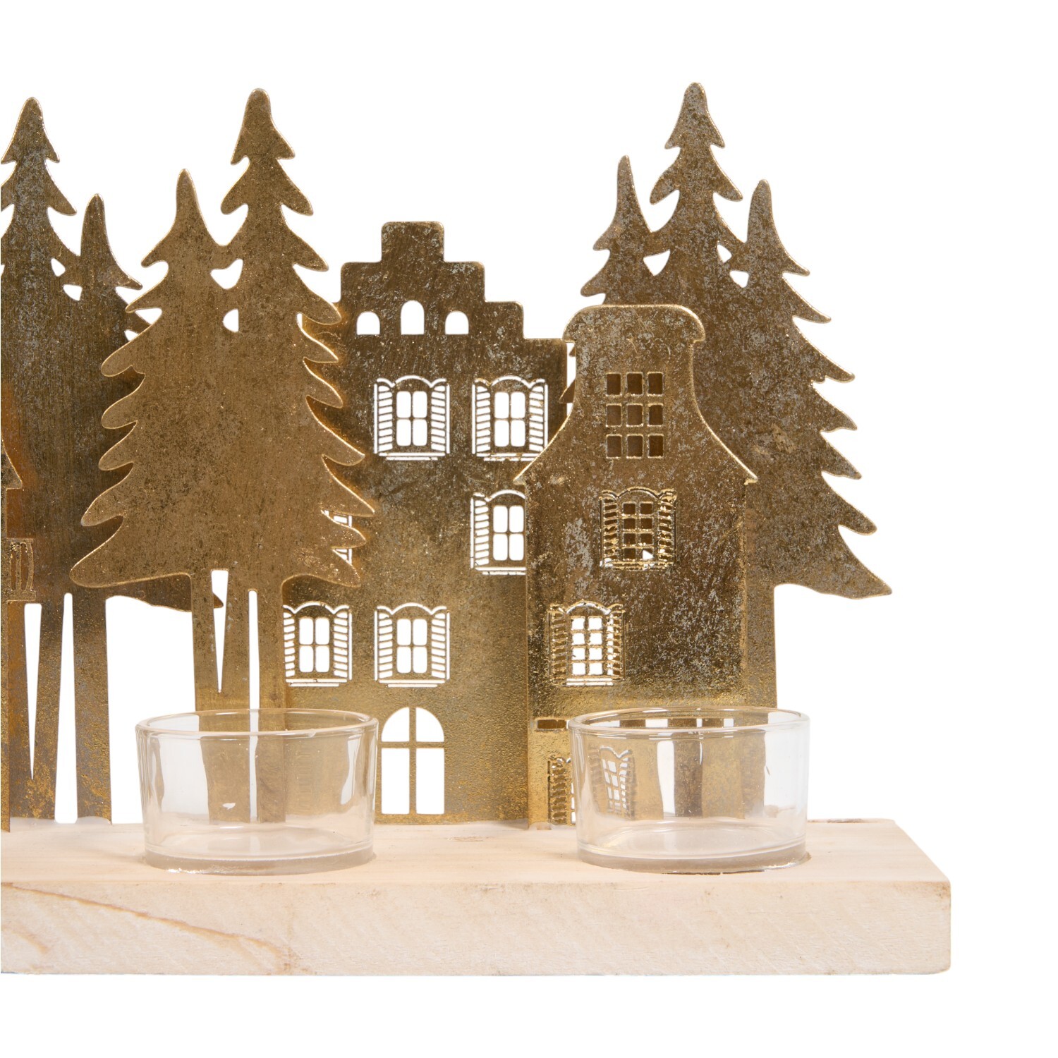 Gold Forest Tealight Holder Gold Image 4
