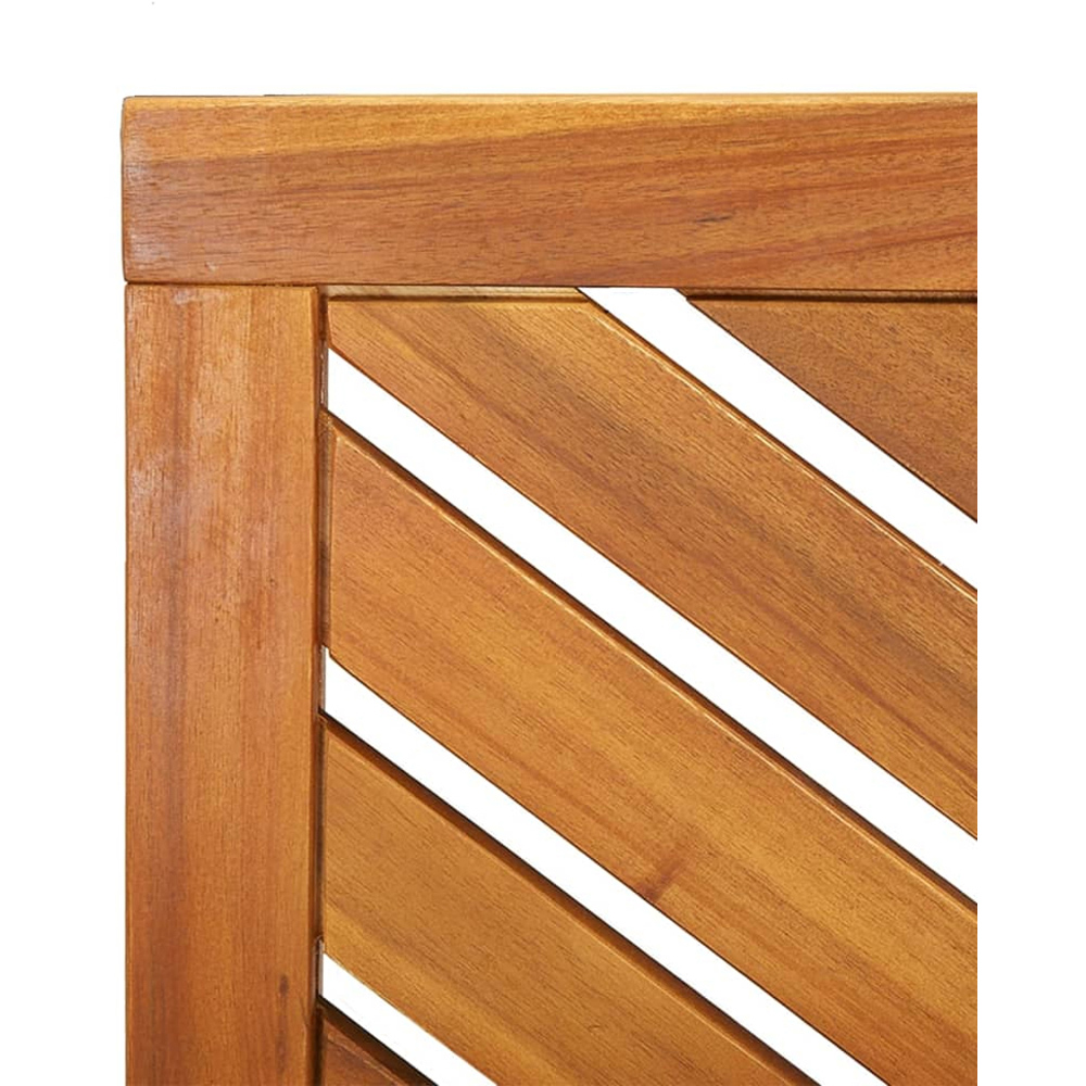 vidaXL 2 Seater Solid Wood Acacia Chevron Backrest Garden Bench Image 6