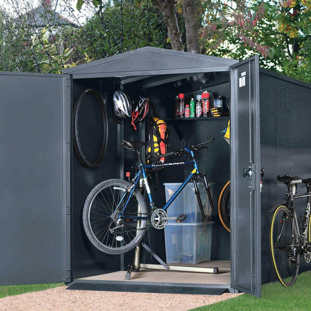 Asgard Centurion 5 x 9ft Double Door Grey High Security Bike Shed Image 9