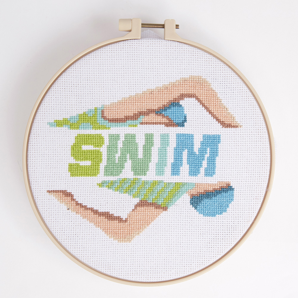 Simply Make Swimming Cross Stitch Kit Image 6