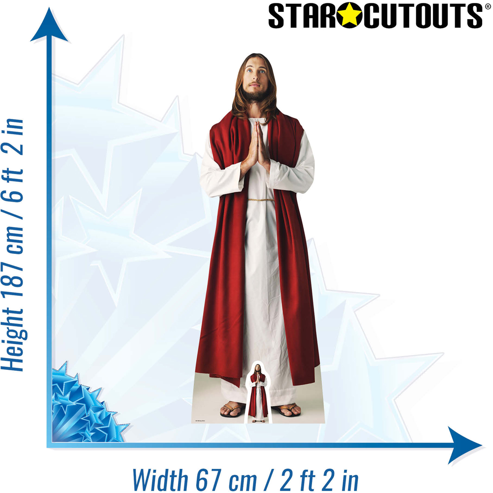 Star Cutouts Jesus Christ Christmas Cardboard Cutout 6.2ft Image 4