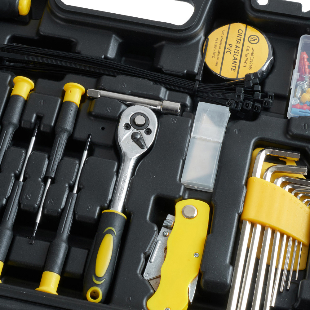 Living and Home 98 Piece Black Multi-Purpose Home Repair Tool Kit Image 2