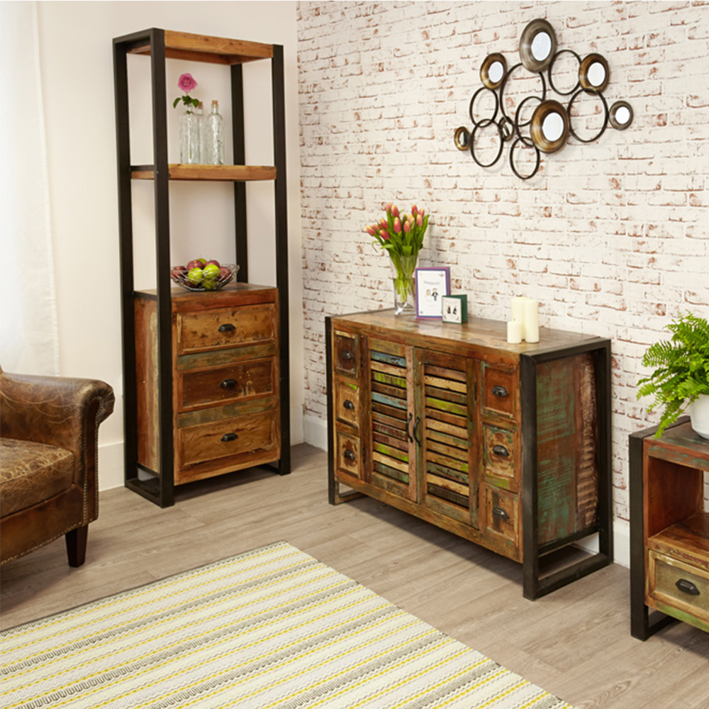 Baumhaus Urban Chic 3 Drawer 2 Shelf Alcove Bookcase Image 6