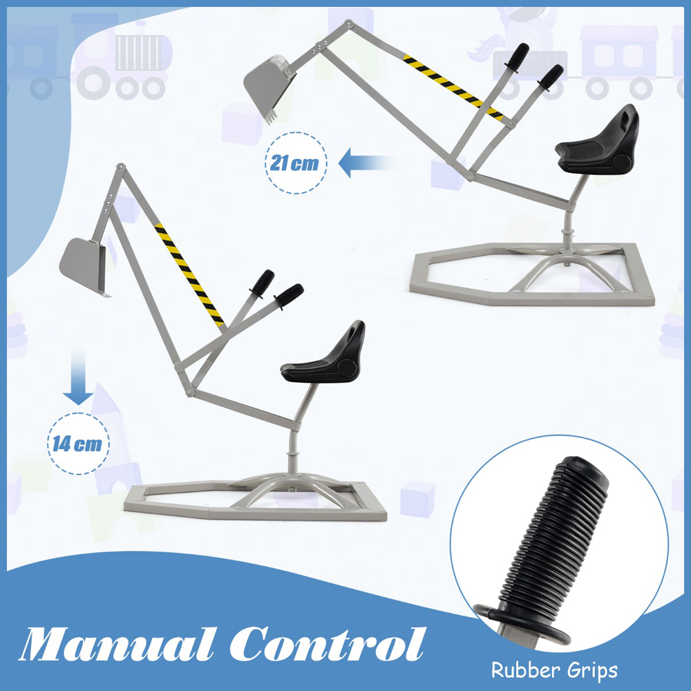 Costway Kids Grey Rotatable Sand Digger Image 5