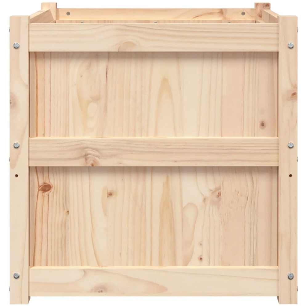 vidaXL Natural Solid Pine Wood Garden Planter 60 x 60 x 60cm Image 5