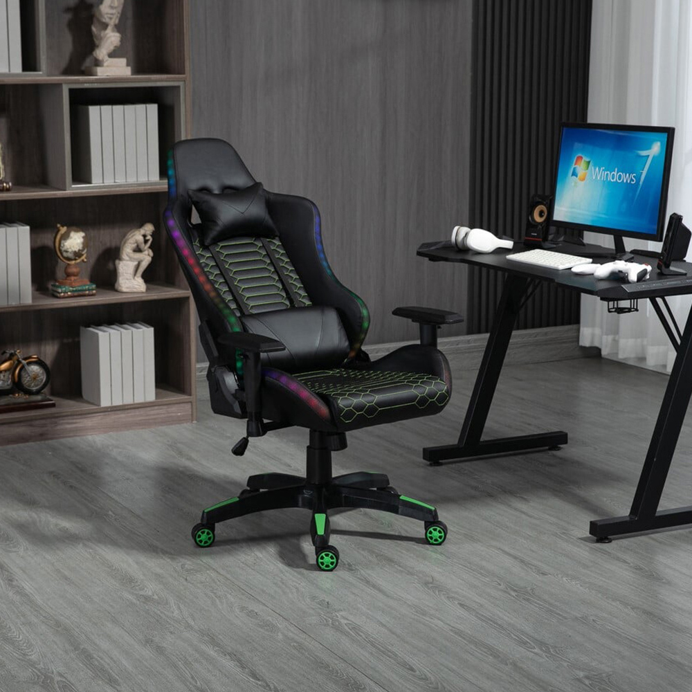 Triton Black LED Gaming Chair Image 3