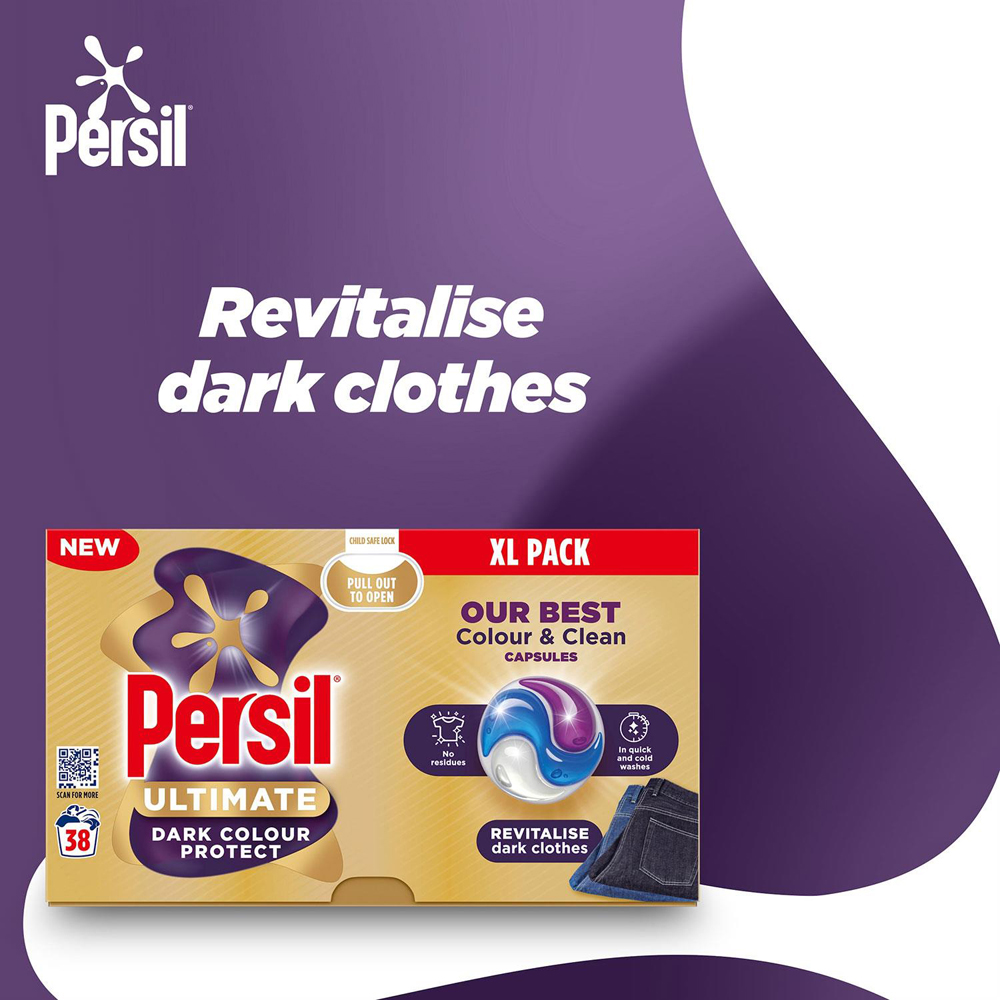 Persil Colour and Clean Washing Capsules 38 Washes 4 Pack Image 6