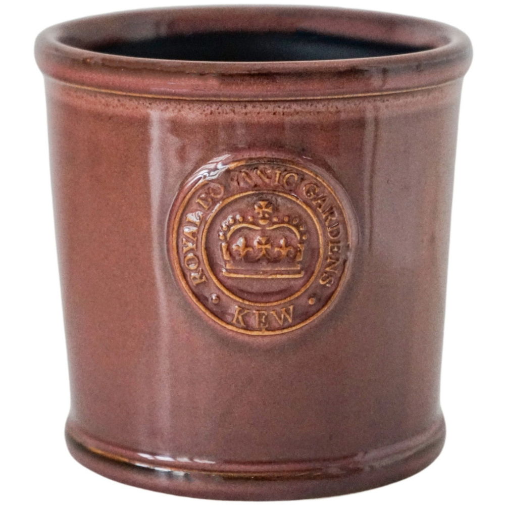 Ivyline Kew Plum Ceramic Embossed Reactive Glaze Indoor Planter 19cm Image 1