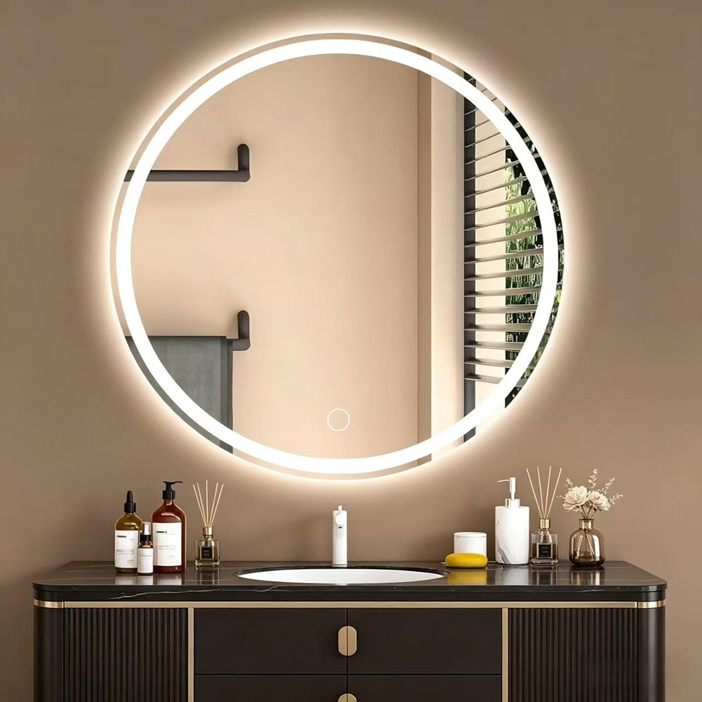 Gr8 Home LED Anti-Fog Touch Dimmable Round Wall Mounted Bathroom Mirror 60cm Image 2