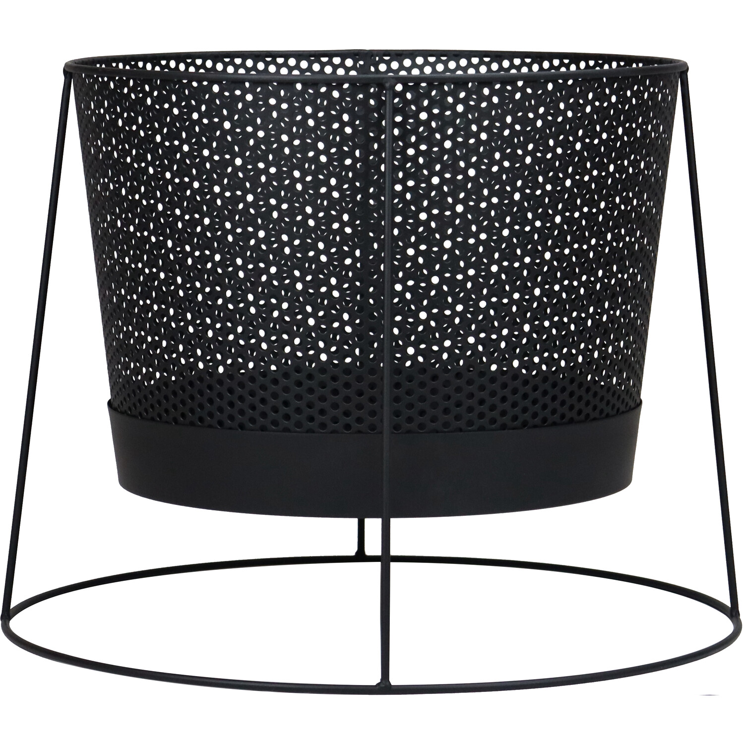 Perforated Stacking Firebasket - Black Image 1