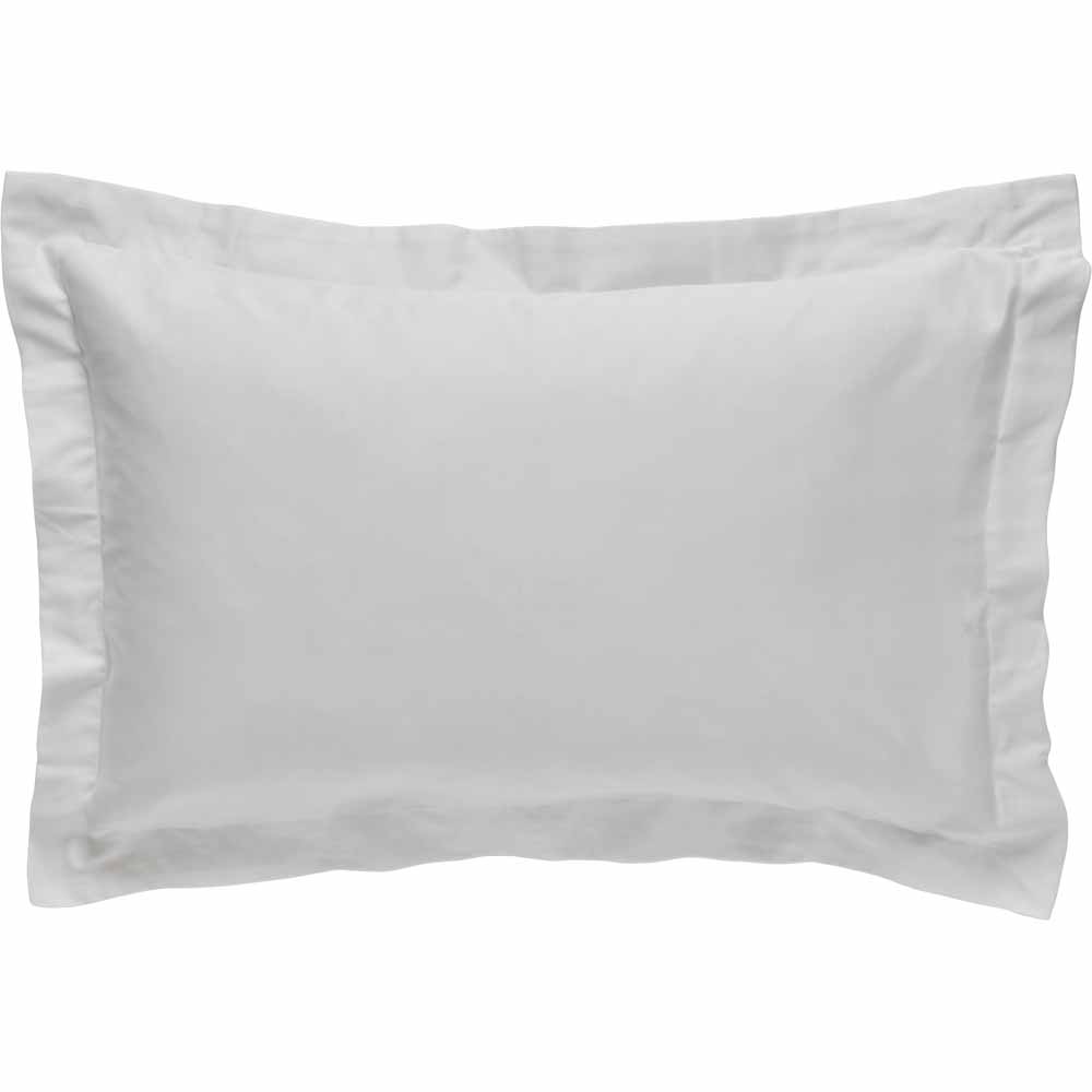 Wilko Best White 100% Egyptian Cotton Sateen Oxford Pillowcase Image 1