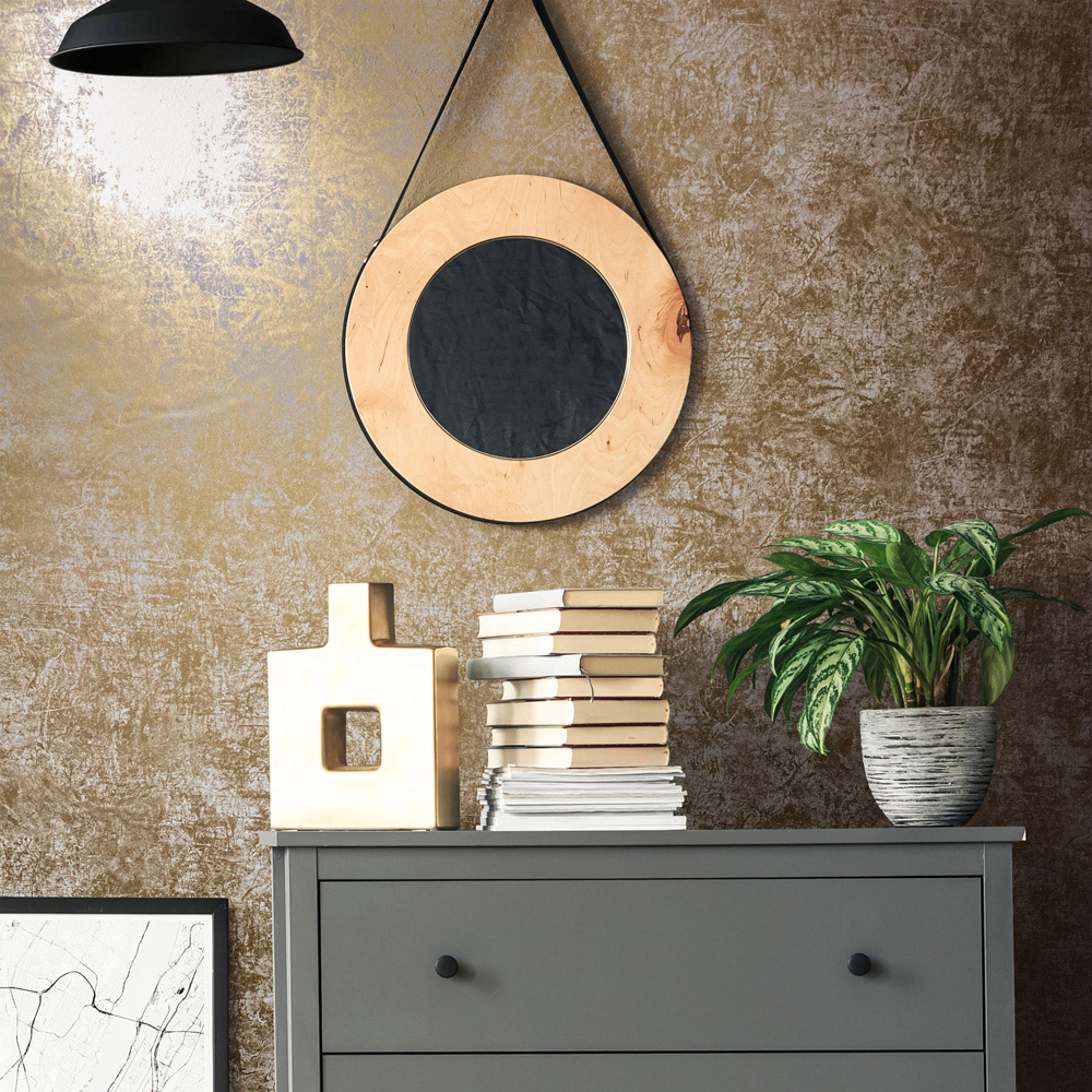 Galerie Industrial Effects Metallic Gold and Grey Wallpaper Image 4