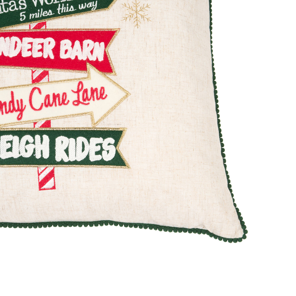 Chistmas Post Sign Cushion Image 4