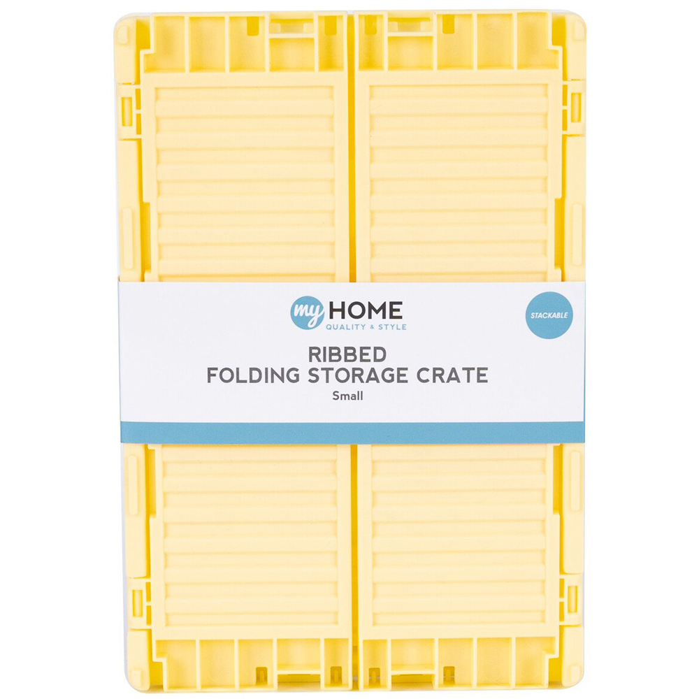 My Home Small Ribbed Foldable Storage Crate Image 9