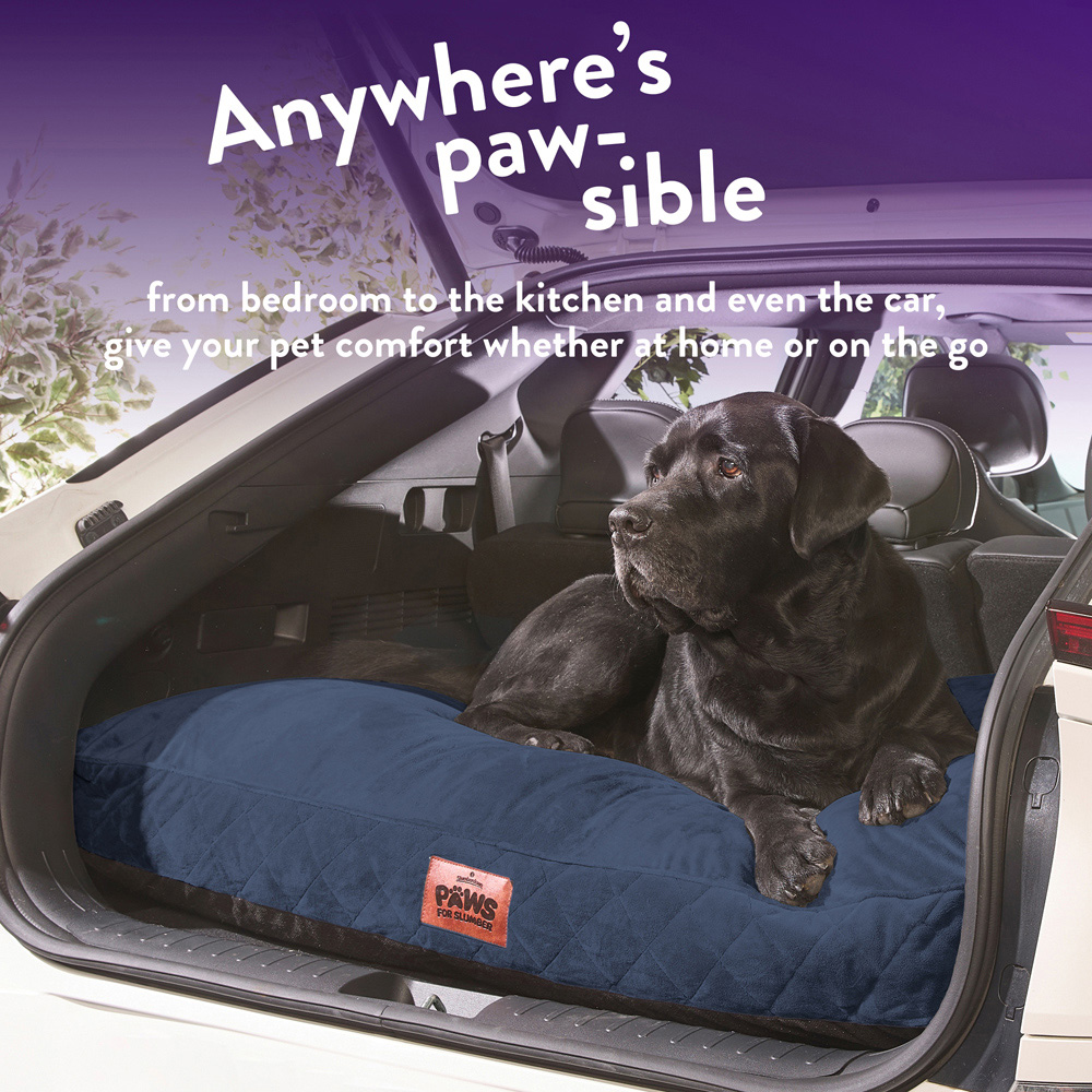 Slumberdown Extra Large Blue Padded Pet Bed Image 7