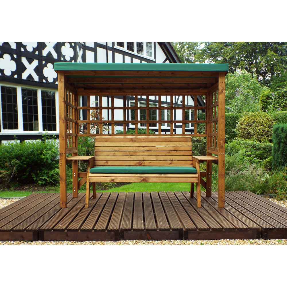 Charles Taylor Wentworth 3 Seater Arbour with Green Roof Cover Image 6