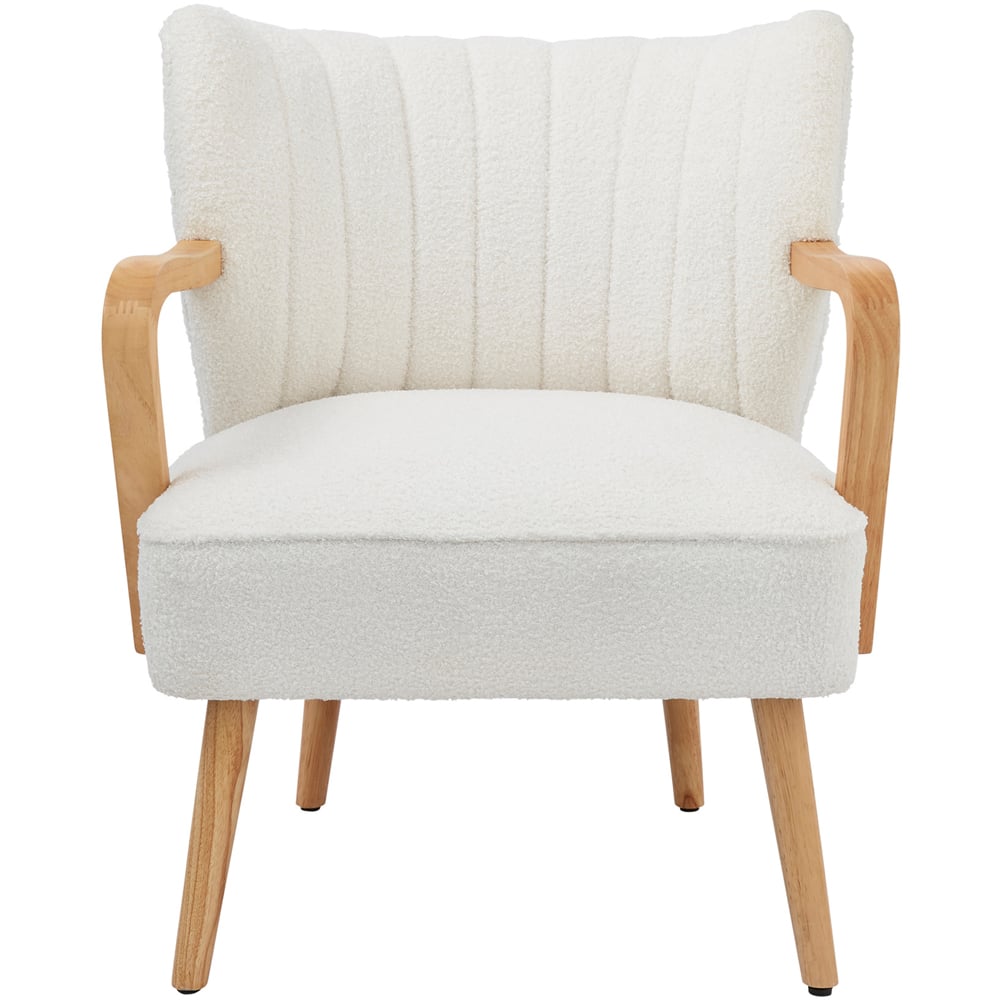 GFW Enzo Cream Teddy Accent Chair Image 2