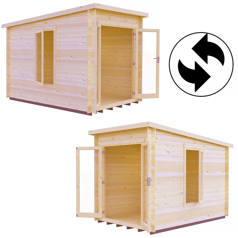 Shire Emneth 10 x 7ft Double Door Pressure Treated Log Cabin Image 5