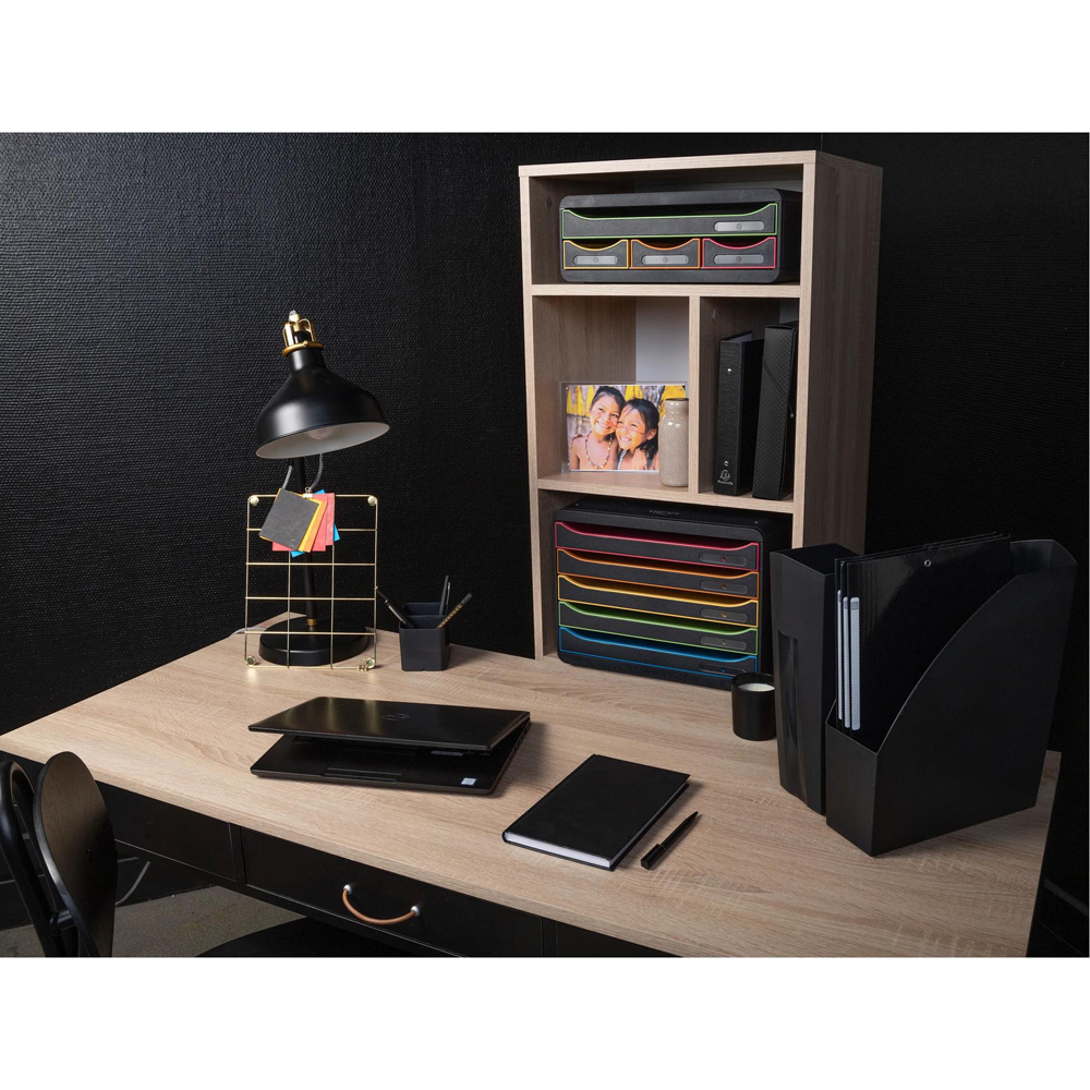 Exacompta Mini 4 Drawer Black and Harlequin Toolbox Image 6