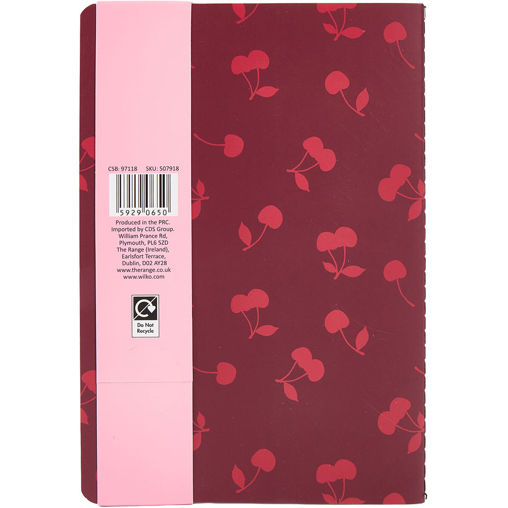 wilko Pack of 3 Cherry Check Notebooks Image 6
