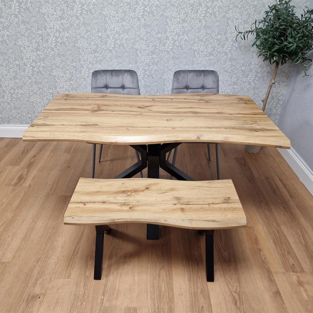 Kosy Koala 4 Seater Wooden Dining Set Grey Image 7