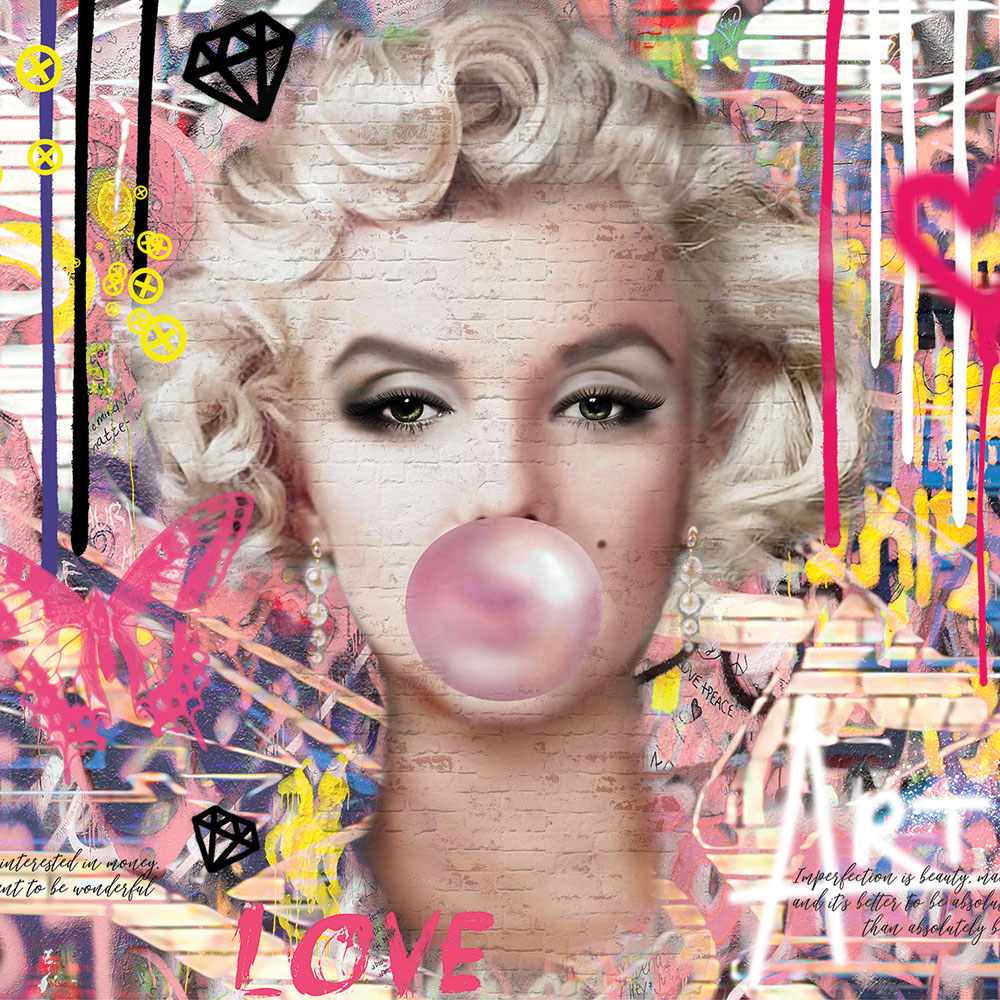 Splashbax Premium Artisan Marilyn Bubblegum Di Bond Shower Panel 2400 x 900mm Image 2