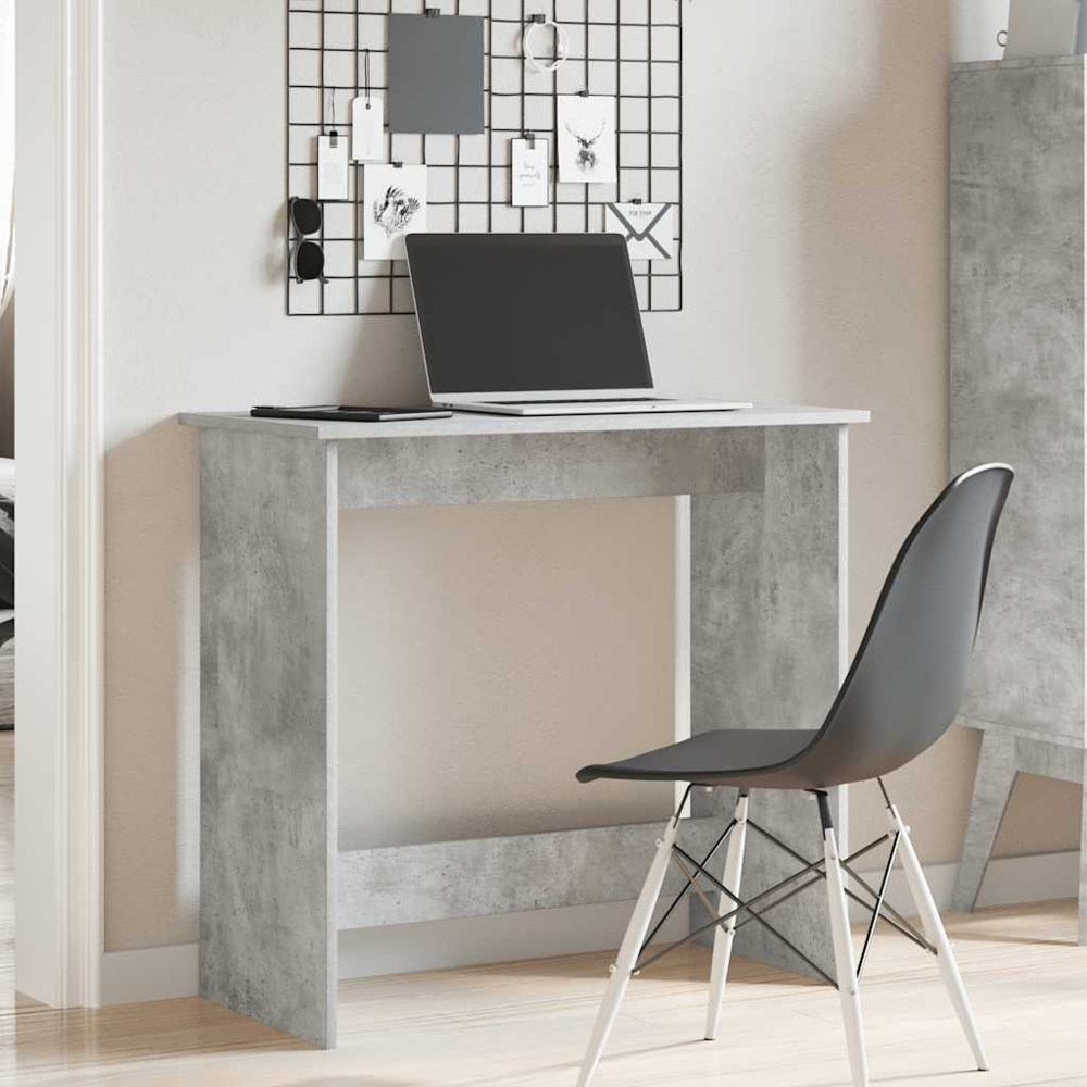 vidaXL Office Desk Concrete Grey Image 8
