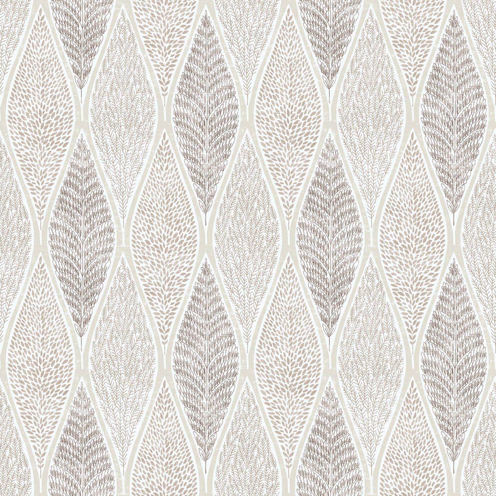 Galerie Nordic Elements Leaf Beige Wallpaper Image 1