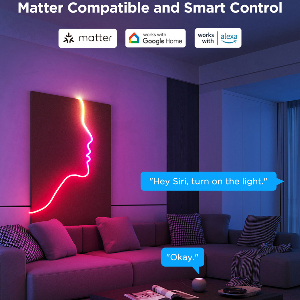 Govee RGBIC LED Smart Neon Rope Light 3m Image 5