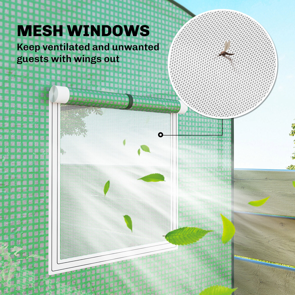 Outsunny Green PE Cover Portable 6.5 x 2.4ft Greenhouse Image 6