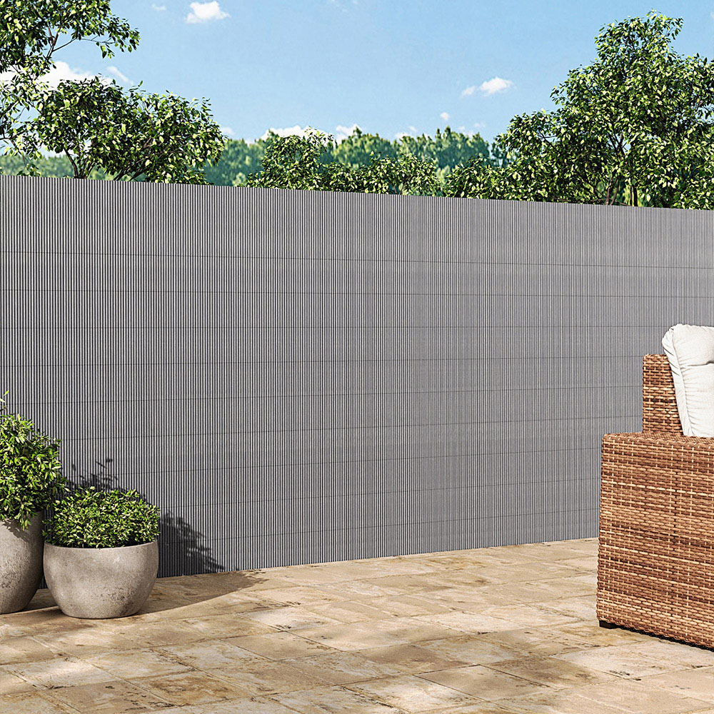 Living and Home 4.9 x 9.8ft Light Grey Waterproof UV-Resistant Privacy Fence Image 7