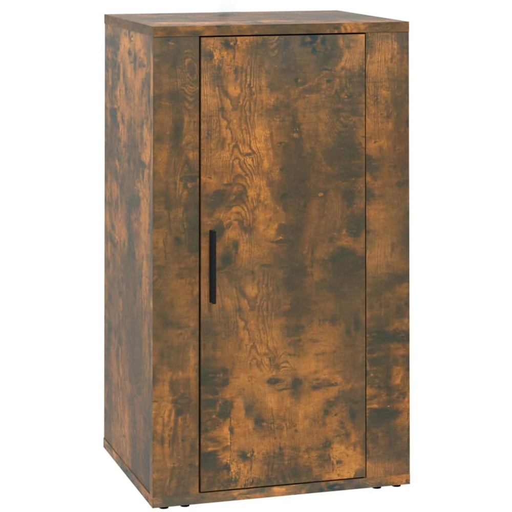 vidaXL Single Door Smoked Oak Sideboard Image 2