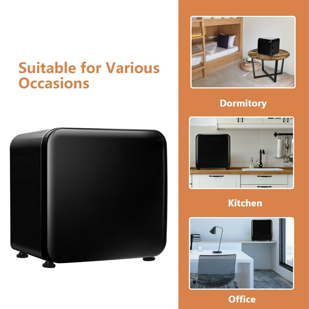 Costway Black 45L Compact Refrigerator with Reversible Door Image 5