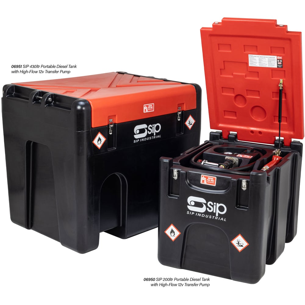 SIP 200L Portable Diesel Tank with High Flow Transfer Pump 12V Image 9