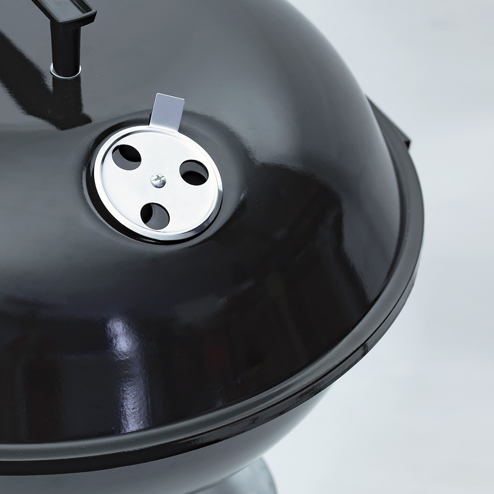 GardenKraft Black Enamel Kettle BBQ Grill with Lid Wilko