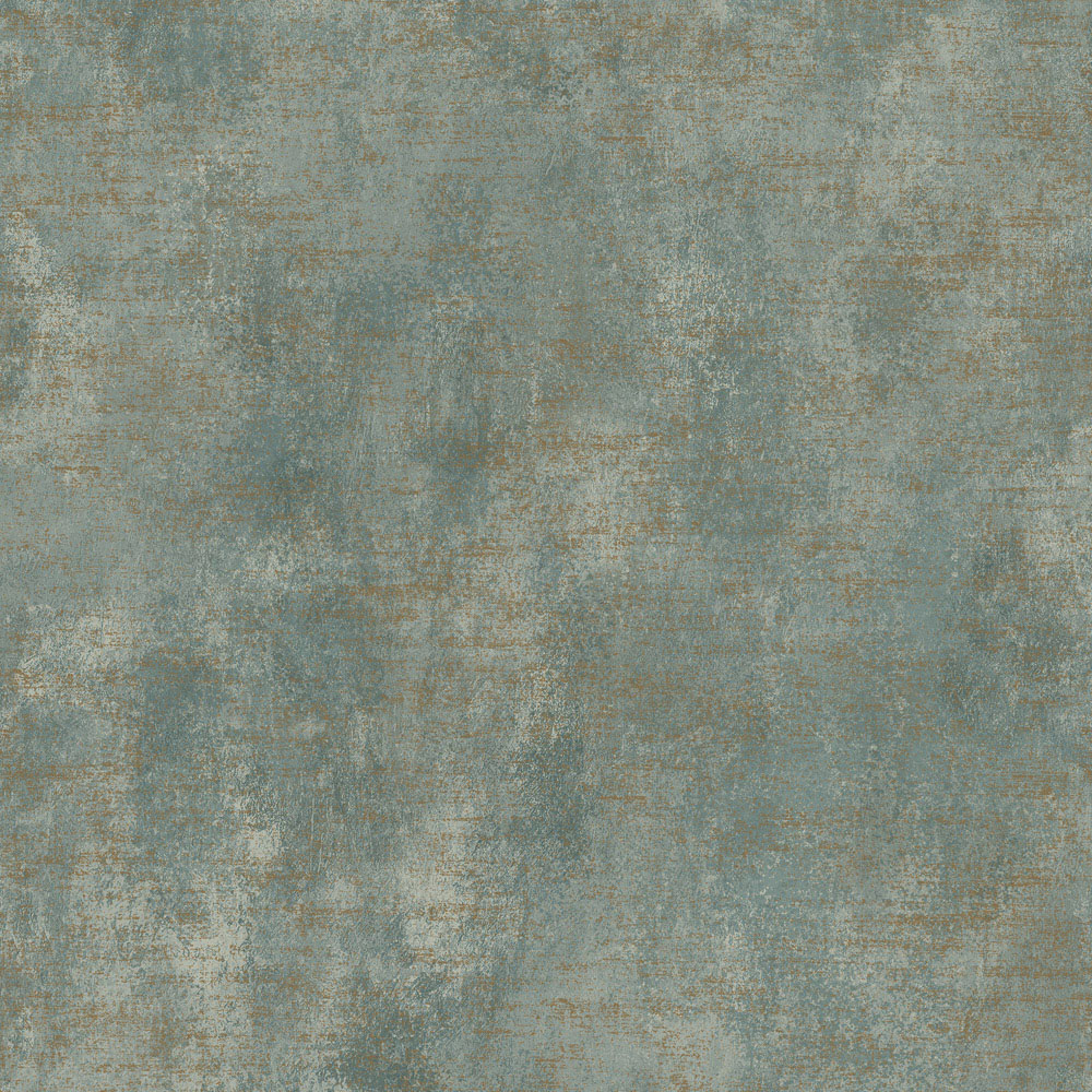 Grandeco Distressed Metallic Plaster Effect Teal Plain Wallpaper Image 1